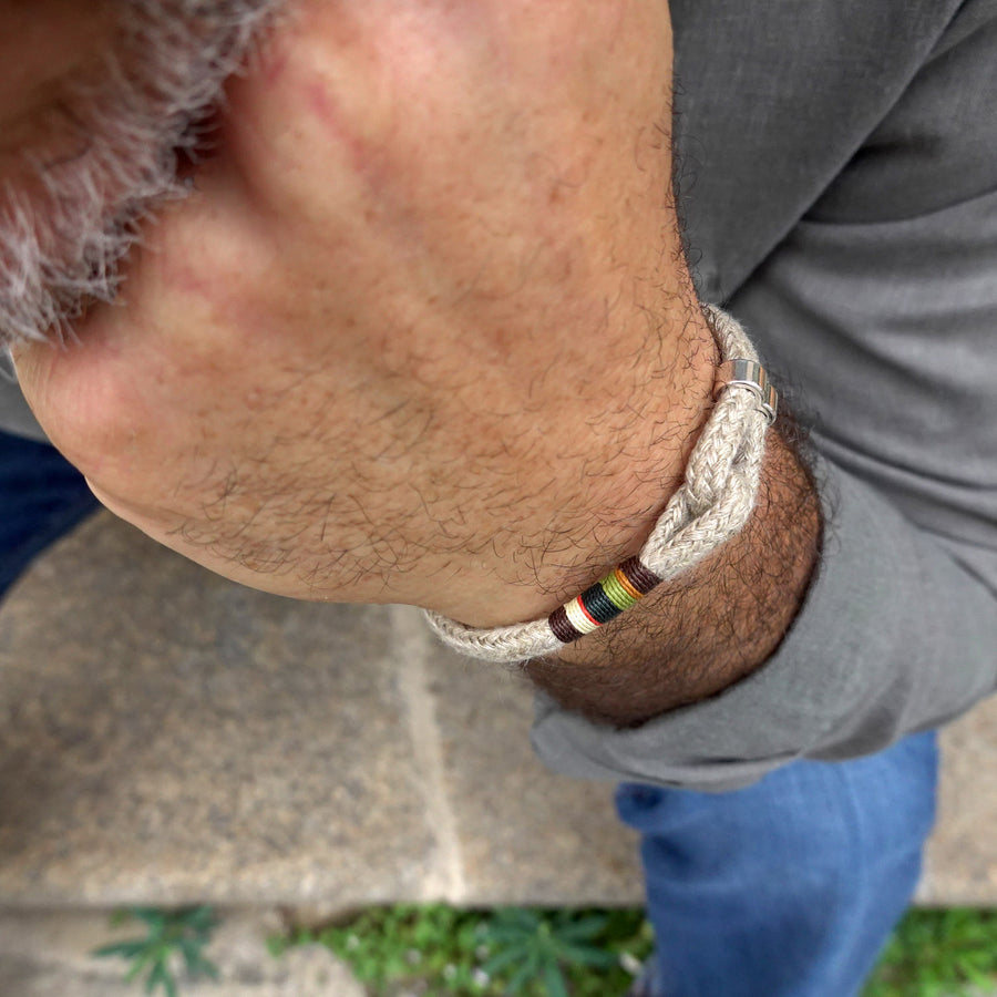 Adjustable Hemp Rope Bracelet for Men · ARTHUS · Forest