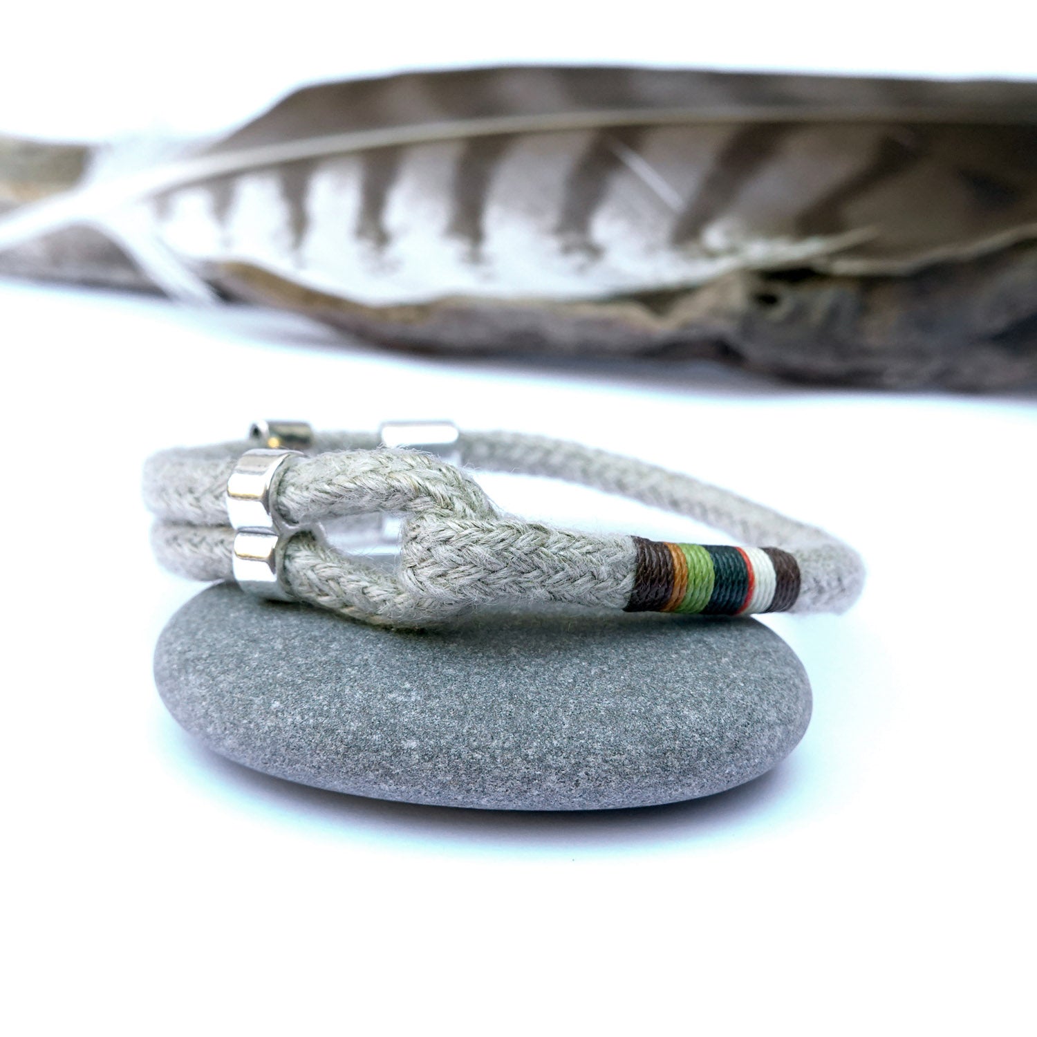 Adjustable Hemp Rope Bracelet for Men · ARTHUS · Forest