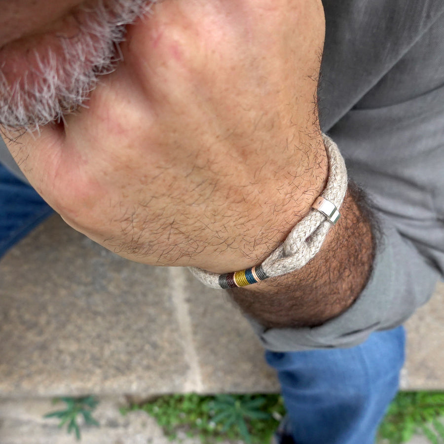 Adjustable Hemp Rope Bracelet for Men · ARTHUS · Lichen
