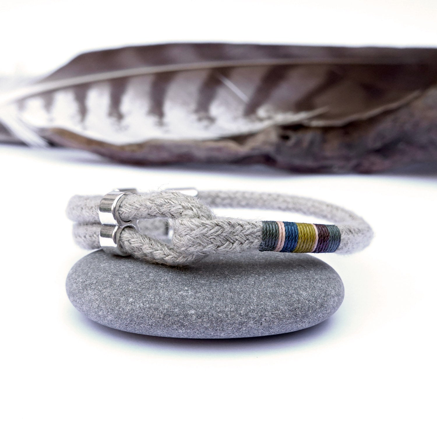 Adjustable Hemp Rope Bracelet for Men · ARTHUS · Lichen
