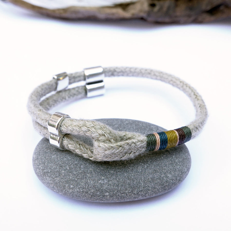 Adjustable Hemp Rope Bracelet for Men · ARTHUS · Lichen