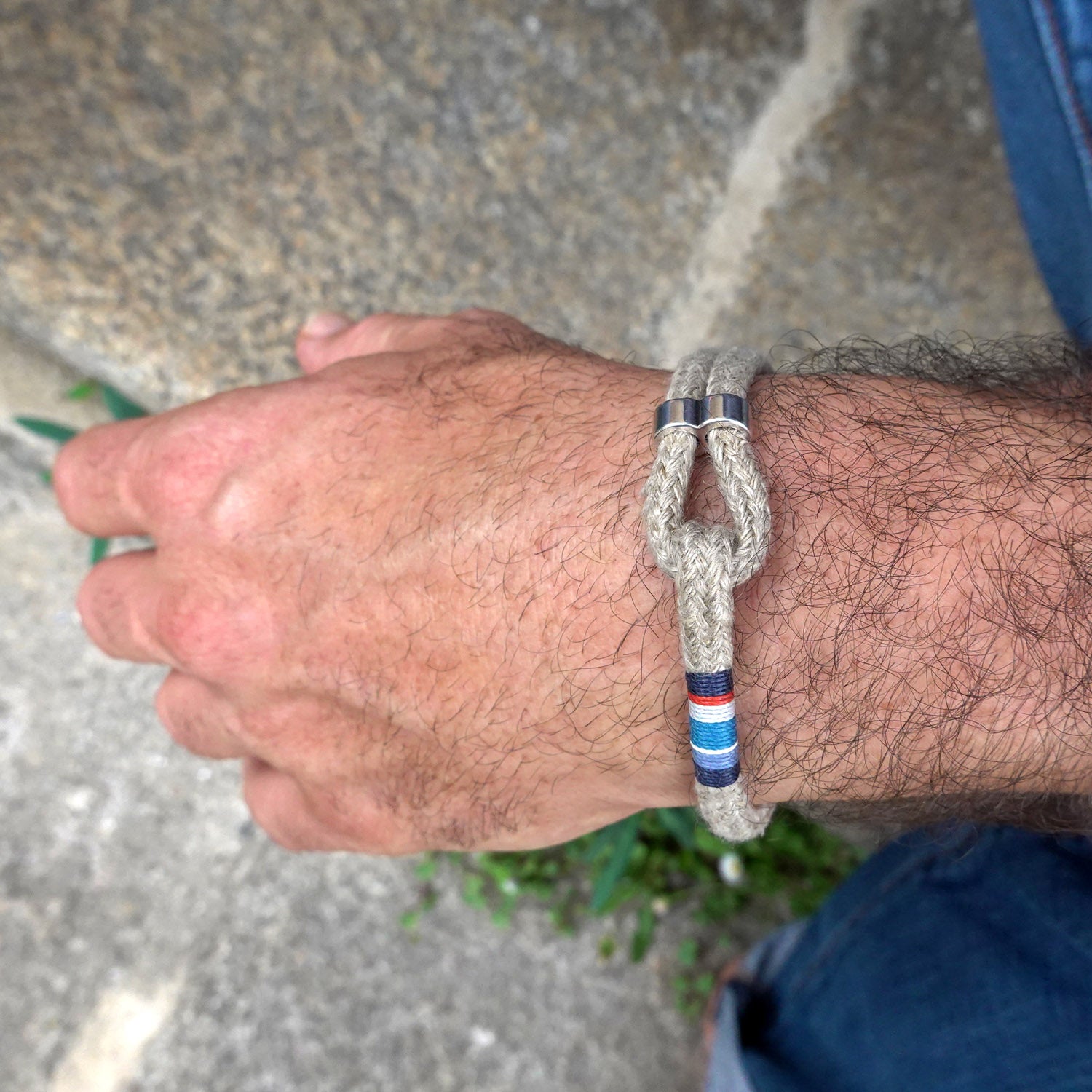 Adjustable Hemp Rope Bracelet for Men · ARTHUS Sunset