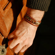 Men’s Leather & Wool Double Wrap Bracelet · Artisan Jewelry · MAGELLAN Canyon