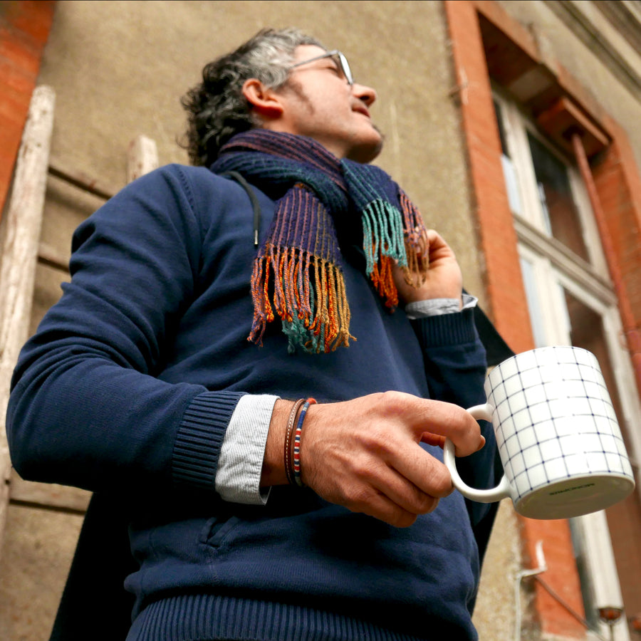 Men’s Leather & Wool Double Wrap Bracelet · Artisan Jewelry · MAGELLAN Pulse