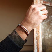 Men’s Leather & Wool Double Wrap Bracelet · Artisan Jewelry · MAGELLAN Marine