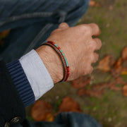 Men’s Leather & Wool Double Wrap Bracelet · Artisan Jewelry · MAGELLAN Native