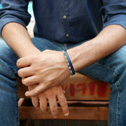 Men’s Leather & Wool Double Wrap Bracelet · Artisan Jewelry · MAGELLAN Pacific