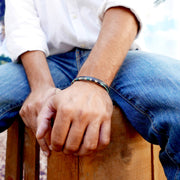 Men’s Leather & Wool Double Wrap Bracelet · Artisan Jewelry · MAGELLAN Pacific