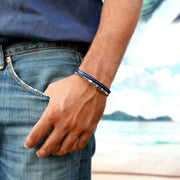 Men’s Leather & Wool Double Wrap Bracelet · Artisan Jewelry · MAGELLAN Mediterranean
