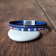 Men’s Leather & Wool Double Wrap Bracelet · Artisan Jewelry · MAGELLAN Atlantic