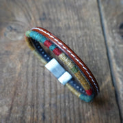 Men’s Leather & Wool Double Wrap Bracelet · Artisan Jewelry · MAGELLAN Canopy