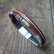 Men’s Leather & Wool Double Wrap Bracelet · Artisan Jewelry · MAGELLAN Canyon