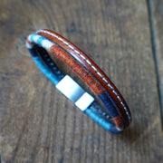 Men’s Leather & Wool Double Wrap Bracelet · Artisan Jewelry · MAGELLAN Cargo