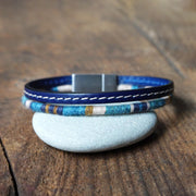 Men’s Leather & Wool Double Wrap Bracelet · Artisan Jewelry · MAGELLAN Mediterranean