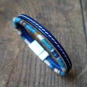 Men’s Leather & Wool Double Wrap Bracelet · Artisan Jewelry · MAGELLAN Mediterranean
