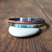Men’s Leather & Wool Double Wrap Bracelet · Artisan Jewelry · MAGELLAN Tulum
